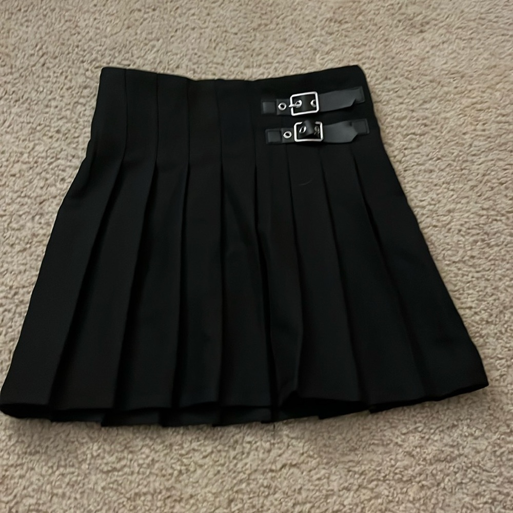 Black emo grunge goth skirt